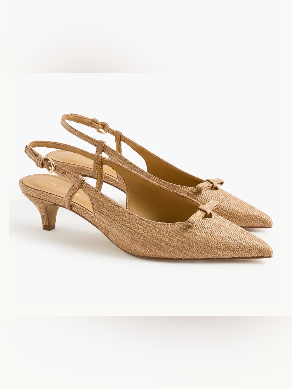 NWOB j. Crew Woven bow slingback heels size 8